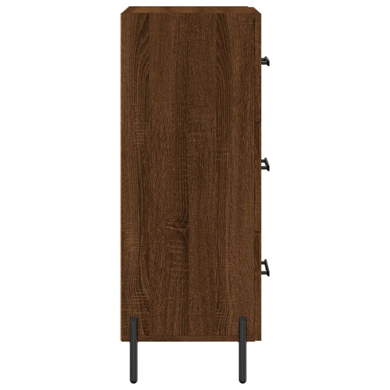 vidaXL barna tölgy színű szerelt fa tálalószekrény 34,5 x 34 x 90 cm