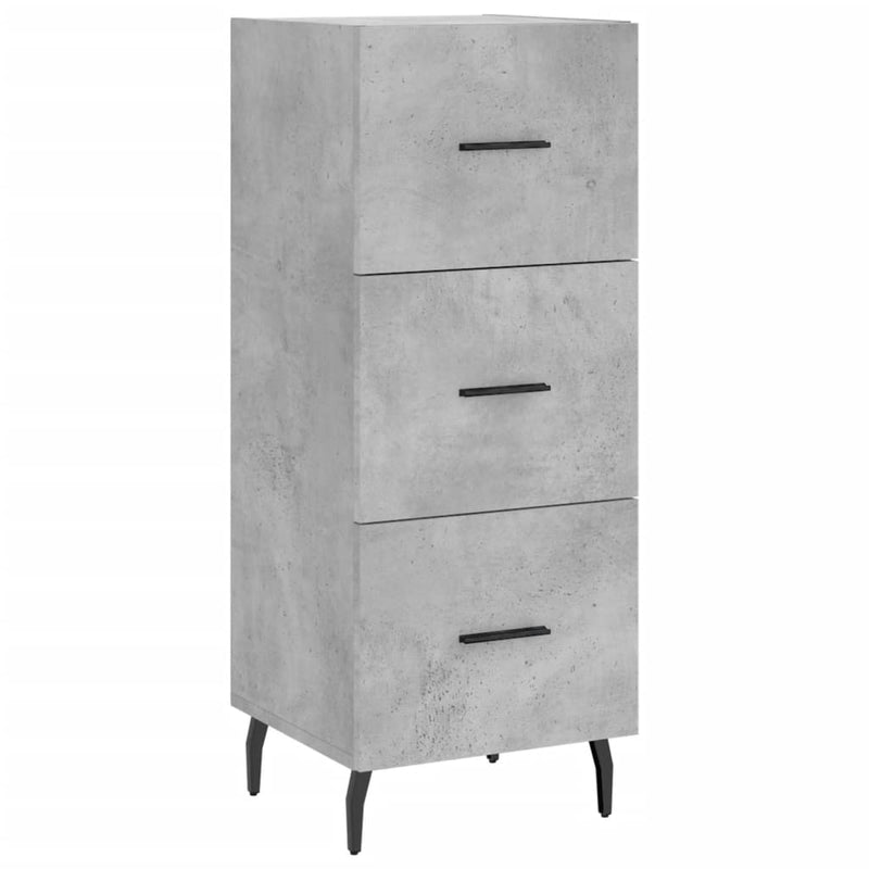 vidaXL betonszürke szerelt fa tálalószekrény 34,5 x 34 x 90 cm