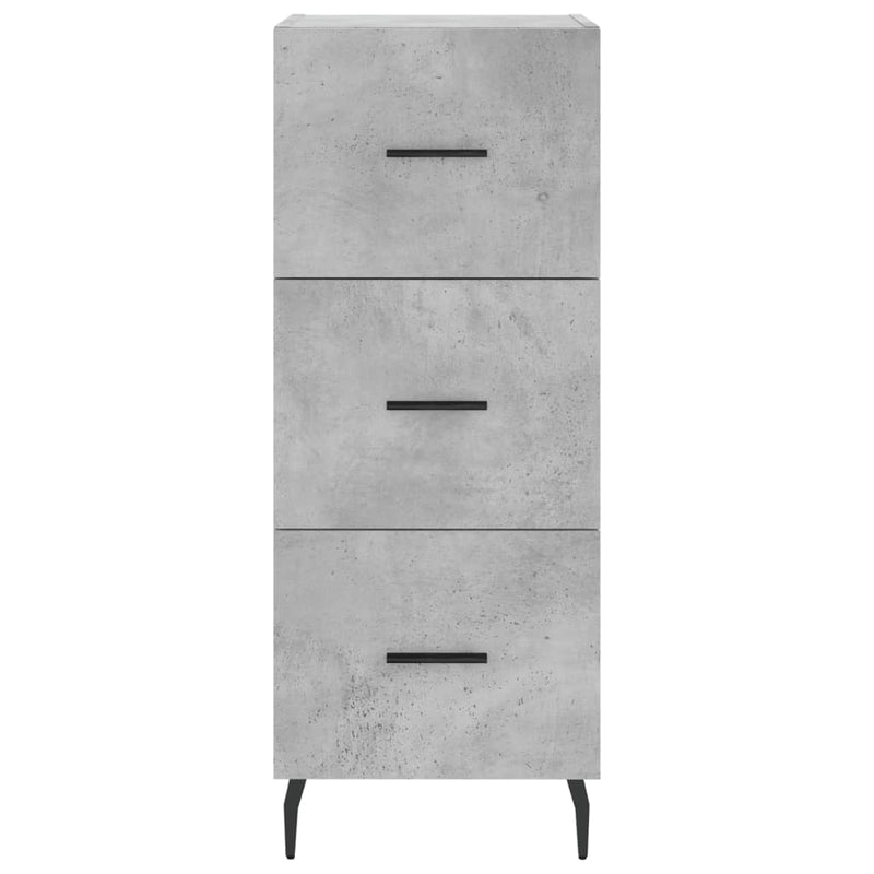 vidaXL betonszürke szerelt fa tálalószekrény 34,5 x 34 x 90 cm