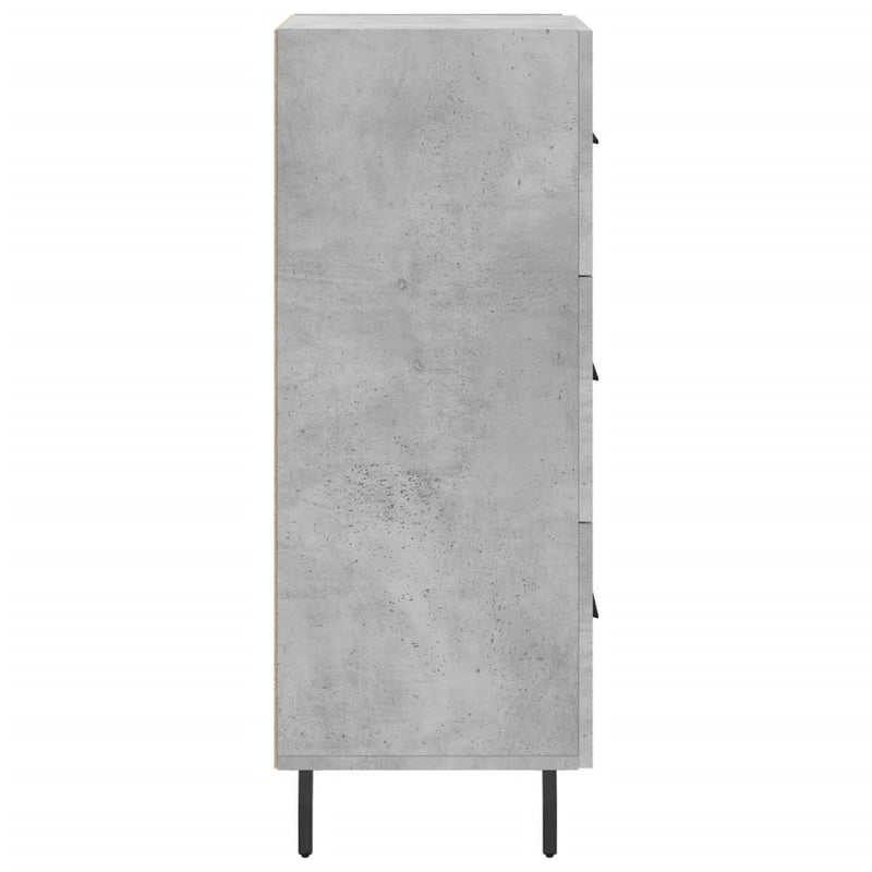 vidaXL betonszürke szerelt fa tálalószekrény 34,5 x 34 x 90 cm