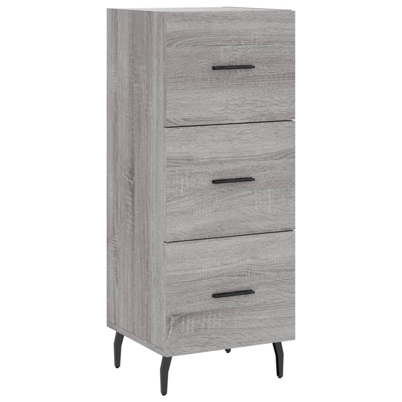 vidaXL szürke sonoma színű szerelt fa tálalószekrény 34,5 x 34 x 90 cm