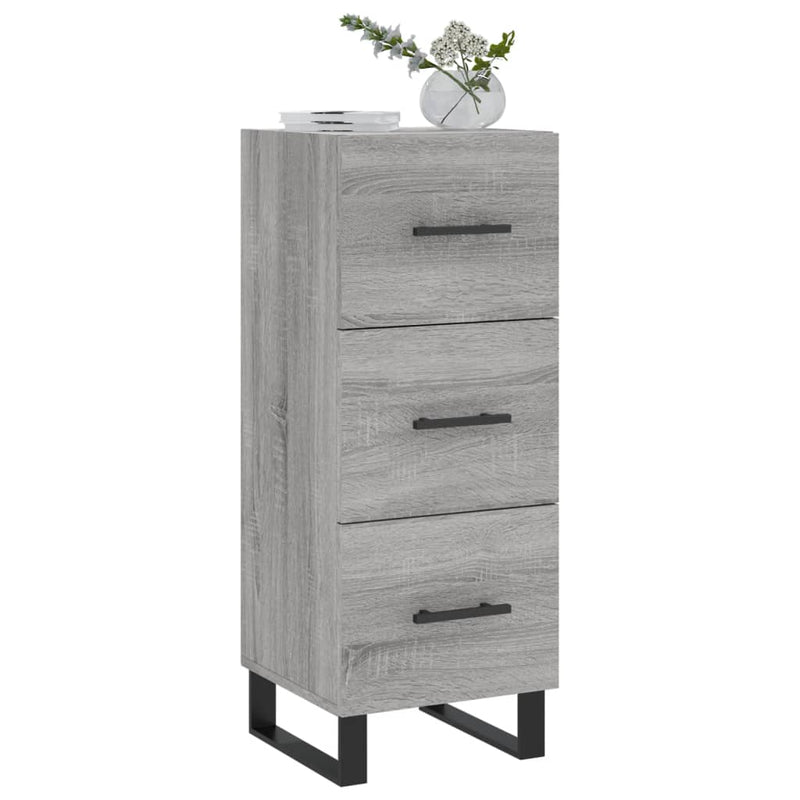 vidaXL szürke sonoma színű szerelt fa tálalószekrény 34,5 x 34 x 90 cm