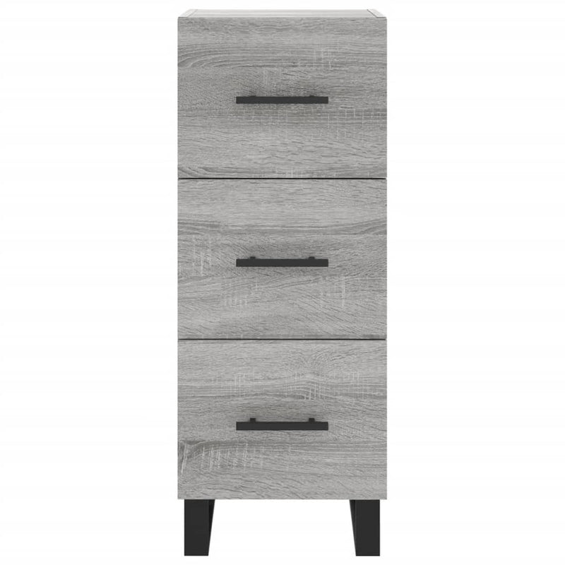 vidaXL szürke sonoma színű szerelt fa tálalószekrény 34,5 x 34 x 90 cm
