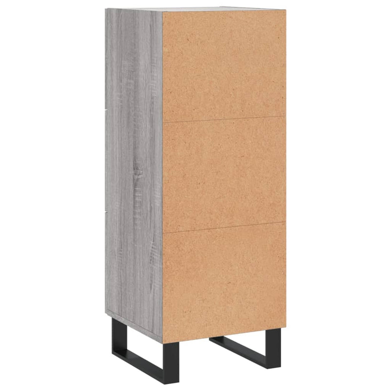 vidaXL szürke sonoma színű szerelt fa tálalószekrény 34,5 x 34 x 90 cm