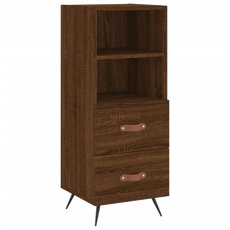 vidaXL barna tölgy színű szerelt fa tálalószekrény 34,5 x 34 x 90 cm