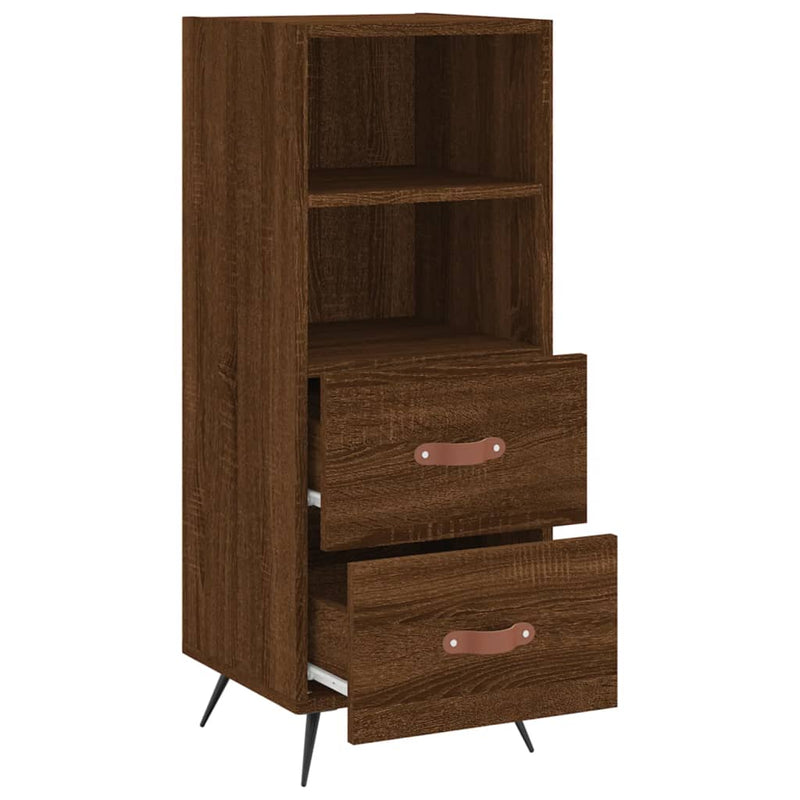 vidaXL barna tölgy színű szerelt fa tálalószekrény 34,5 x 34 x 90 cm