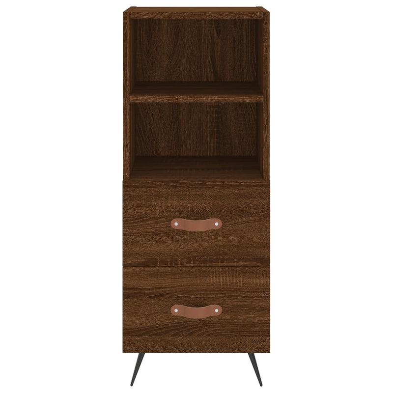 vidaXL barna tölgy színű szerelt fa tálalószekrény 34,5 x 34 x 90 cm