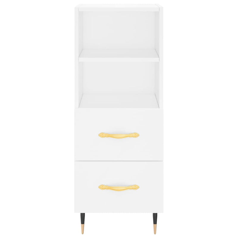 vidaXL fehér szerelt fa tálalóasztal 34,5 x 34 x 90 cm