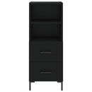 vidaXL fekete szerelt fa tálalóasztal 34,5 x 34 x 90 cm