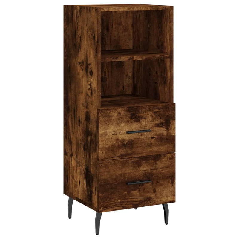 vidaXL füstös tölgy színű szerelt fa tálalószekrény 34,5 x 34 x 90 cm