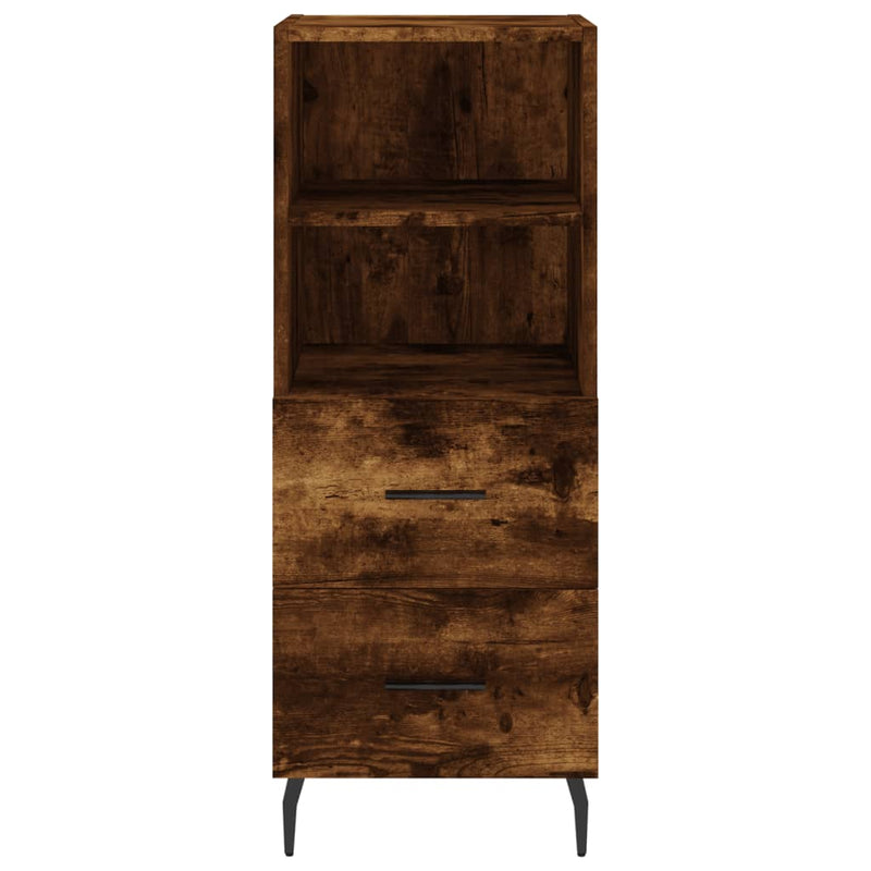 vidaXL füstös tölgy színű szerelt fa tálalószekrény 34,5 x 34 x 90 cm