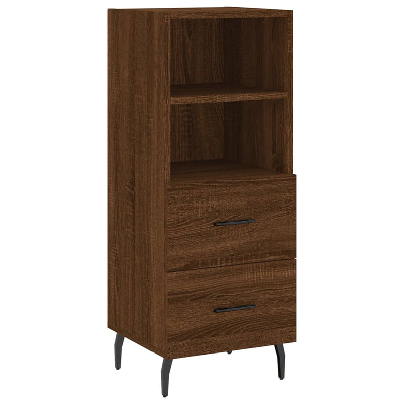vidaXL barna tölgy színű szerelt fa tálalószekrény 34,5 x 34 x 90 cm