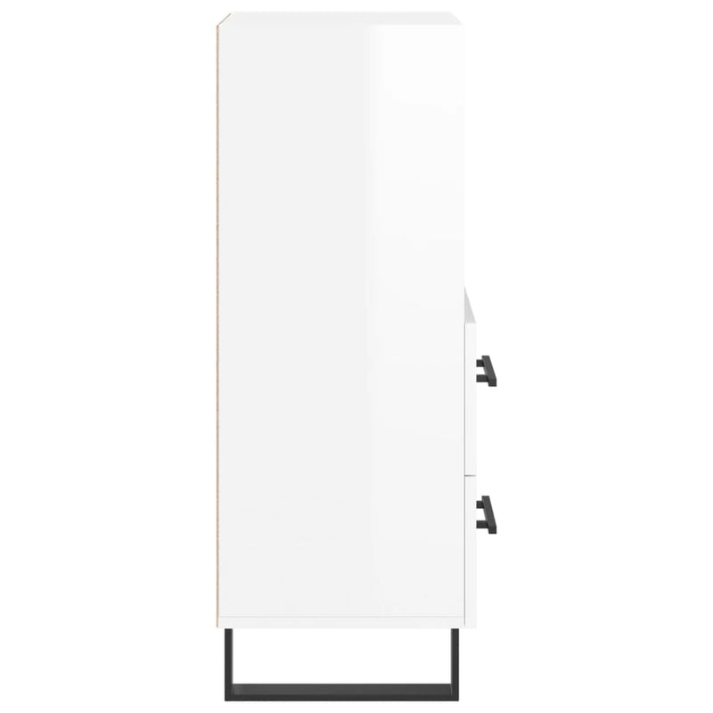 vidaXL magasfényű fehér szerelt fa tálalószekrény 34,5 x 34 x 90 cm