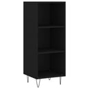 vidaXL fekete szerelt fa tálalószekrény 34,5 x 32,5 x 90 cm