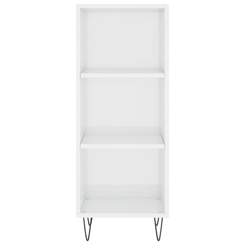 vidaXL magasfényű fehér szerelt fa tálalószekrény 34,5 x 32,5 x 90 cm