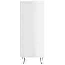 vidaXL magasfényű fehér szerelt fa tálalószekrény 34,5 x 32,5 x 90 cm