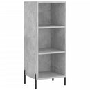vidaXL betonszürke szerelt fa tálalószekrény 34,5 x 32,5 x 90 cm