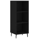vidaXL fekete szerelt fa tálalószekrény 34,5 x 32,5 x 90 cm