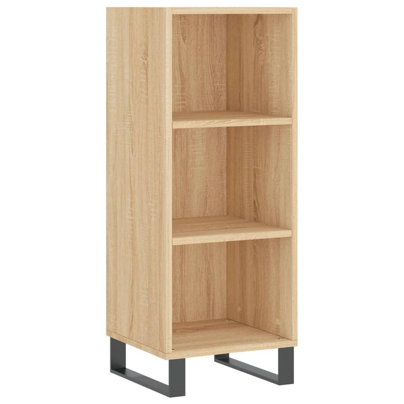 vidaXL sonoma tölgy színű szerelt fa tálalószekrény 34,5x32,5x90 cm