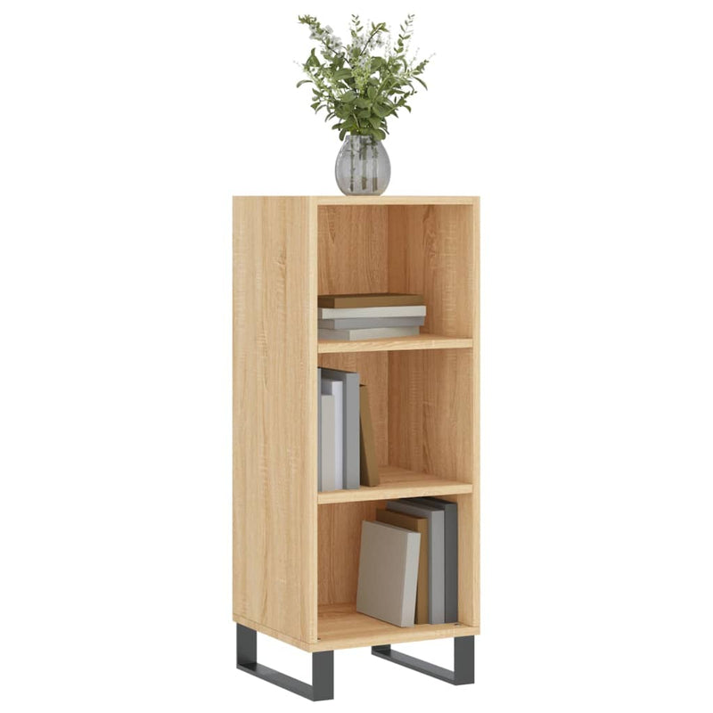 vidaXL sonoma tölgy színű szerelt fa tálalószekrény 34,5x32,5x90 cm
