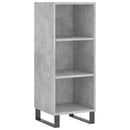 vidaXL betonszürke szerelt fa tálalószekrény 34,5 x 32,5 x 90 cm