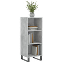 vidaXL betonszürke szerelt fa tálalószekrény 34,5 x 32,5 x 90 cm