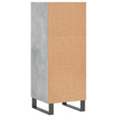 vidaXL betonszürke szerelt fa tálalószekrény 34,5 x 32,5 x 90 cm
