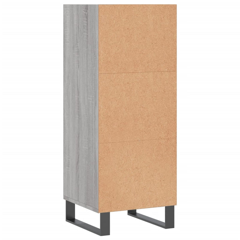 vidaXL szürke sonoma színű szerelt fa tálalószekrény 34,5x32,5x90 cm