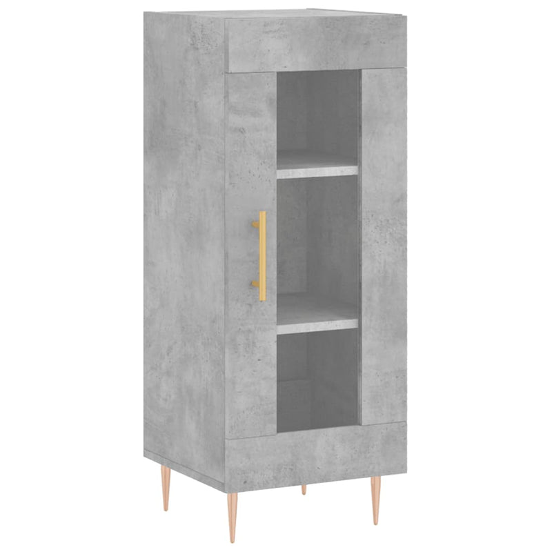 vidaXL betonszürke szerelt fa tálalószekrény 34,5 x 34 x 90 cm