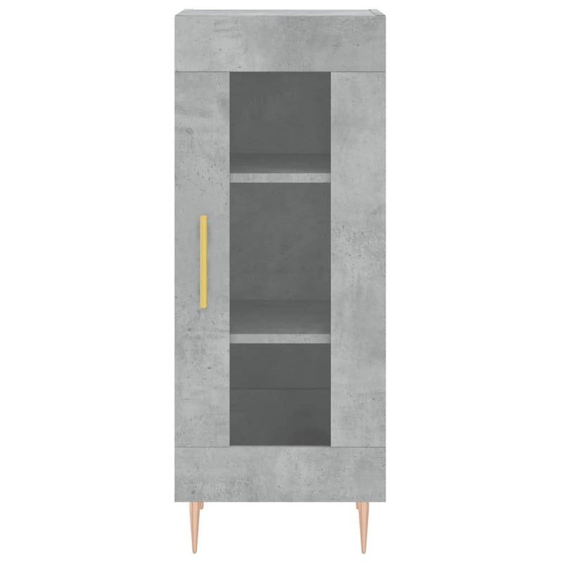 vidaXL betonszürke szerelt fa tálalószekrény 34,5 x 34 x 90 cm