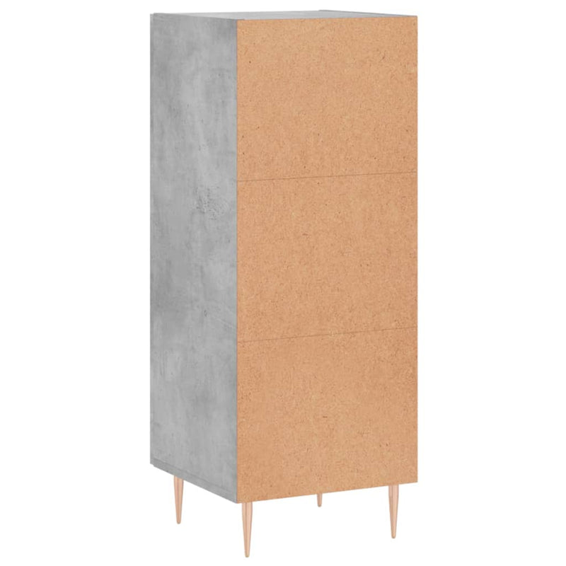 vidaXL betonszürke szerelt fa tálalószekrény 34,5 x 34 x 90 cm
