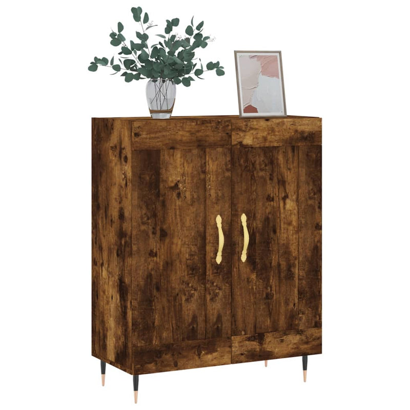 vidaXL füstös tölgy színű szerelt fa tálalószekrény 69,5 x 34 x 90 cm