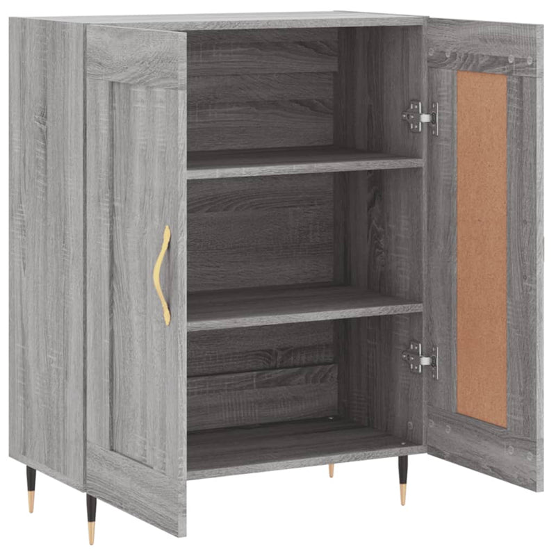 vidaXL szürke sonoma színű szerelt fa tálalószekrény 69,5 x 34 x 90 cm