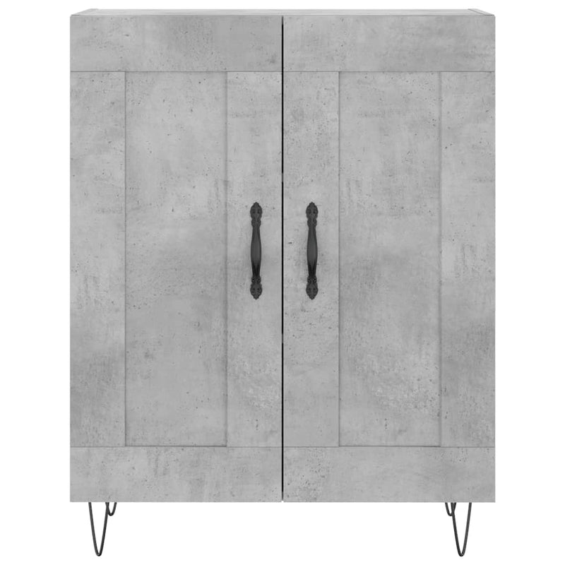vidaXL betonszürke szerelt fa tálalószekrény 69,5 x 34 x 90 cm
