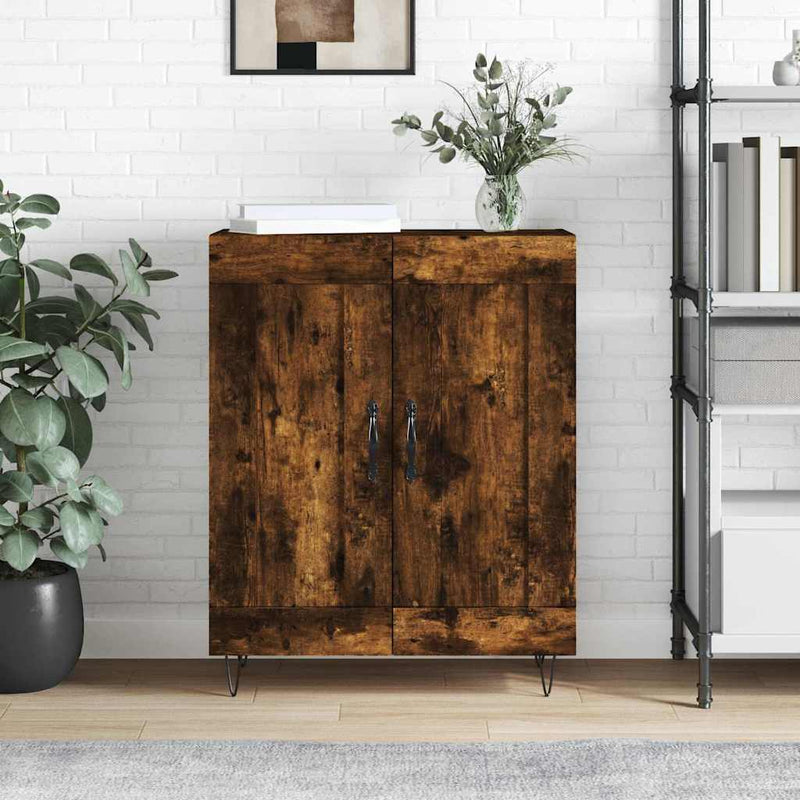 vidaXL füstös tölgy színű szerelt fa tálalószekrény 69,5 x 34 x 90 cm