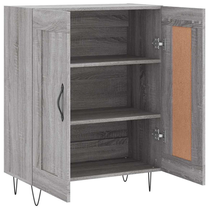 vidaXL szürke sonoma színű szerelt fa tálalószekrény 69,5 x 34 x 90 cm