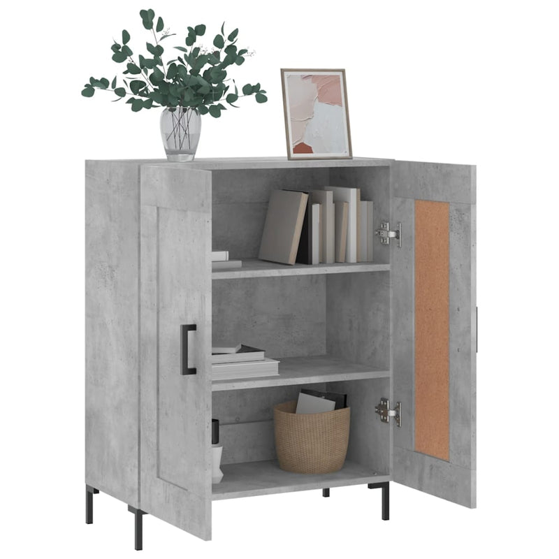 vidaXL betonszürke szerelt fa tálalószekrény 69,5 x 34 x 90 cm
