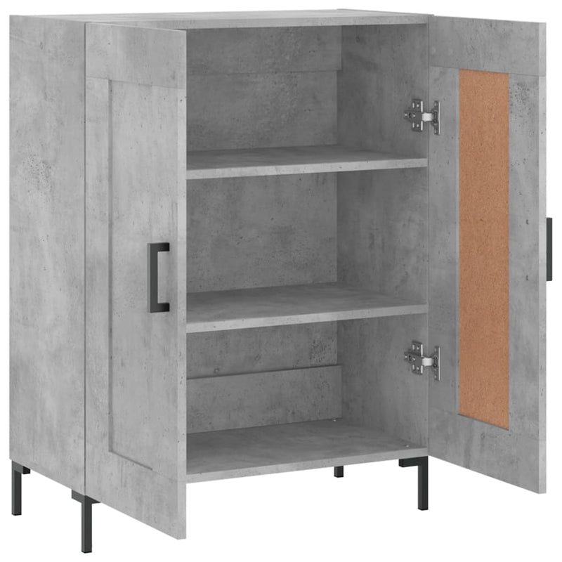 vidaXL betonszürke szerelt fa tálalószekrény 69,5 x 34 x 90 cm