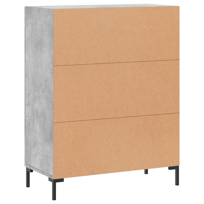 vidaXL betonszürke szerelt fa tálalószekrény 69,5 x 34 x 90 cm