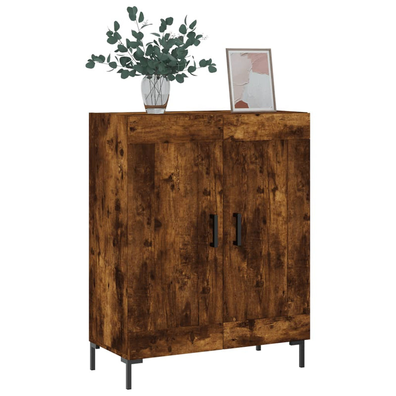 vidaXL füstös tölgy színű szerelt fa tálalószekrény 69,5 x 34 x 90 cm