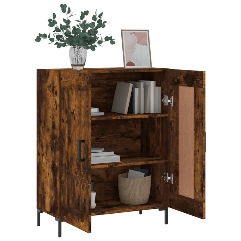 vidaXL füstös tölgy színű szerelt fa tálalószekrény 69,5 x 34 x 90 cm