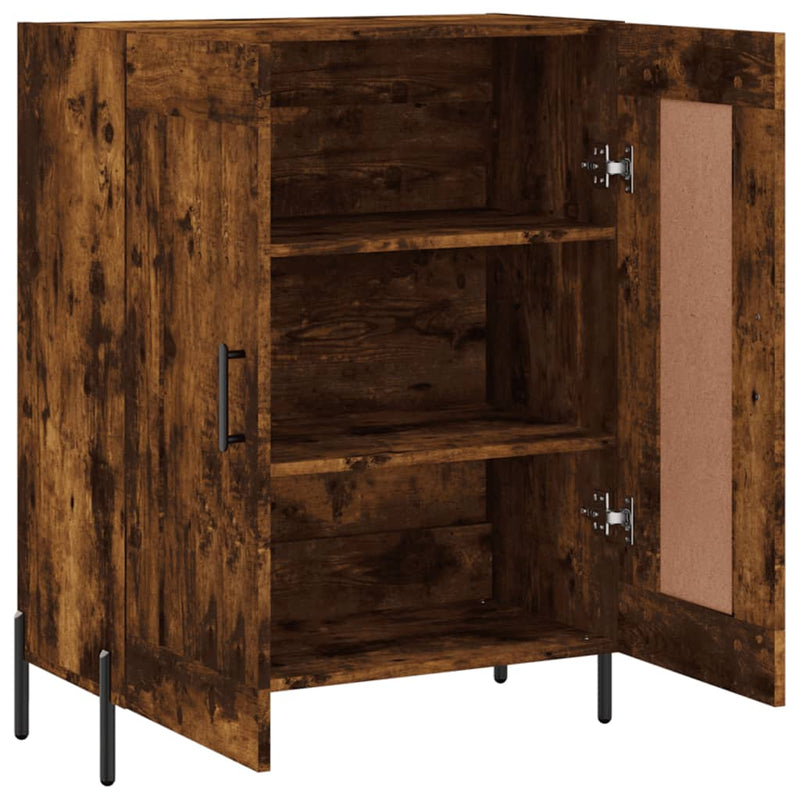 vidaXL füstös tölgy színű szerelt fa tálalószekrény 69,5 x 34 x 90 cm