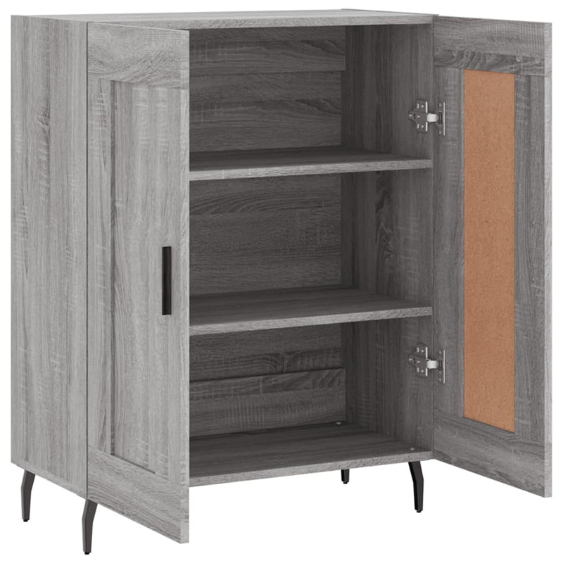 vidaXL szürke sonoma színű szerelt fa tálalószekrény 69,5 x 34 x 90 cm