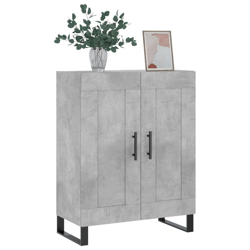vidaXL betonszürke szerelt fa tálalószekrény 69,5 x 34 x 90 cm
