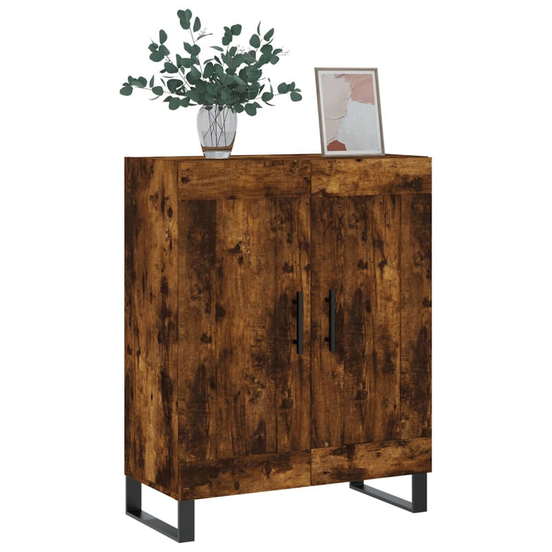vidaXL füstös tölgy színű szerelt fa tálalószekrény 69,5 x 34 x 90 cm