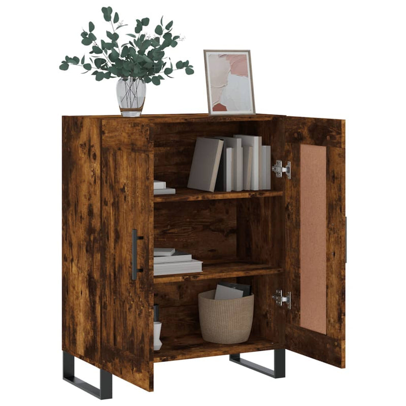 vidaXL füstös tölgy színű szerelt fa tálalószekrény 69,5 x 34 x 90 cm