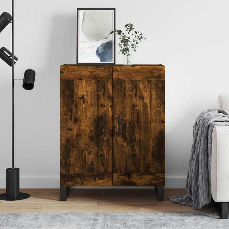 vidaXL füstös tölgy színű szerelt fa tálalószekrény 69,5 x 34 x 90 cm