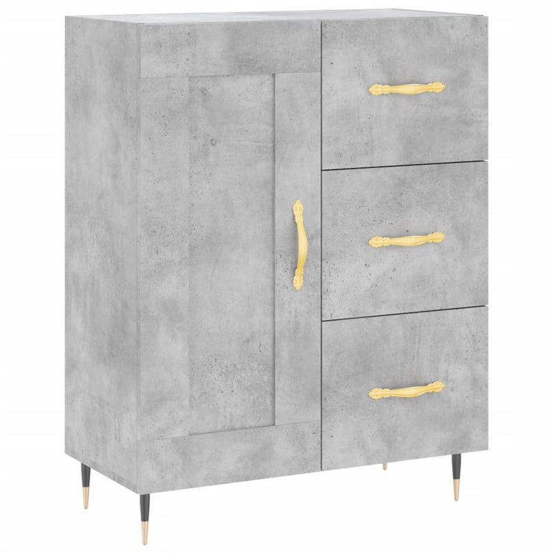 vidaXL betonszürke szerelt fa tálalószekrény 69,5 x 34 x 90 cm