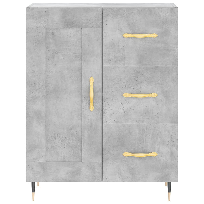 vidaXL betonszürke szerelt fa tálalószekrény 69,5 x 34 x 90 cm