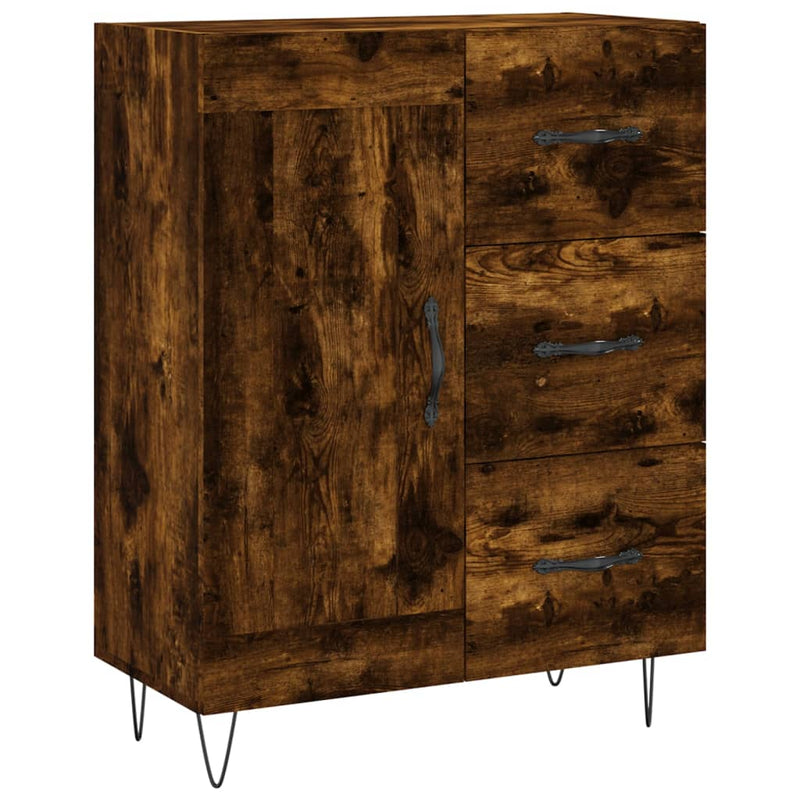 vidaXL füstös tölgy színű szerelt fa tálalószekrény 69,5 x 34 x 90 cm